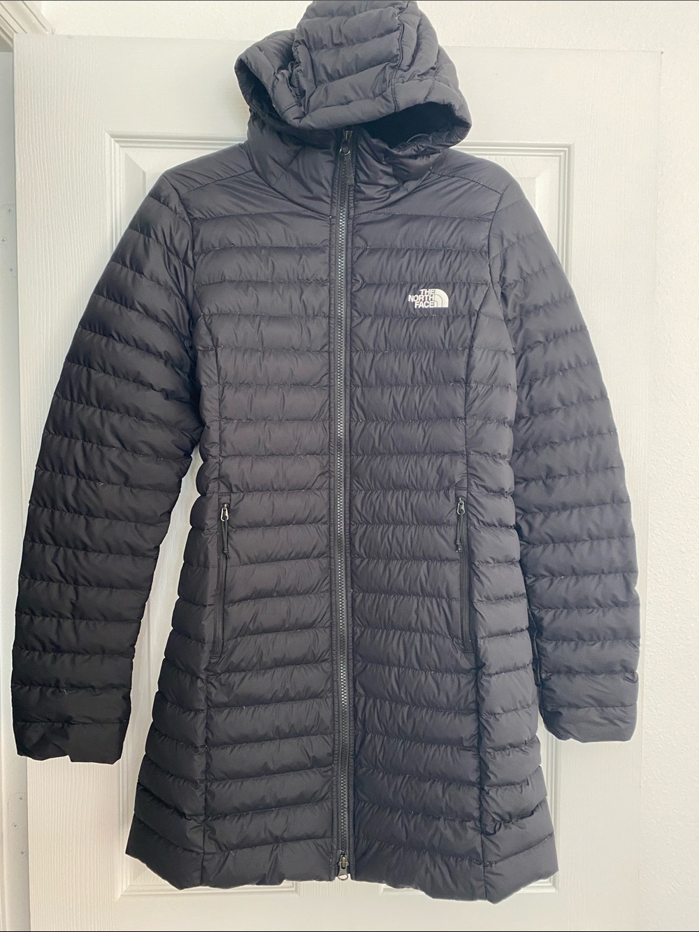 The North Face Women’s Black Quilted Long Puffer Coat Size Medium